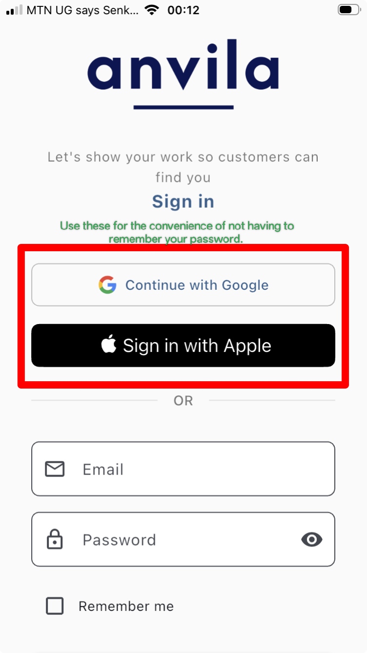 Anvila app screenshot 1b